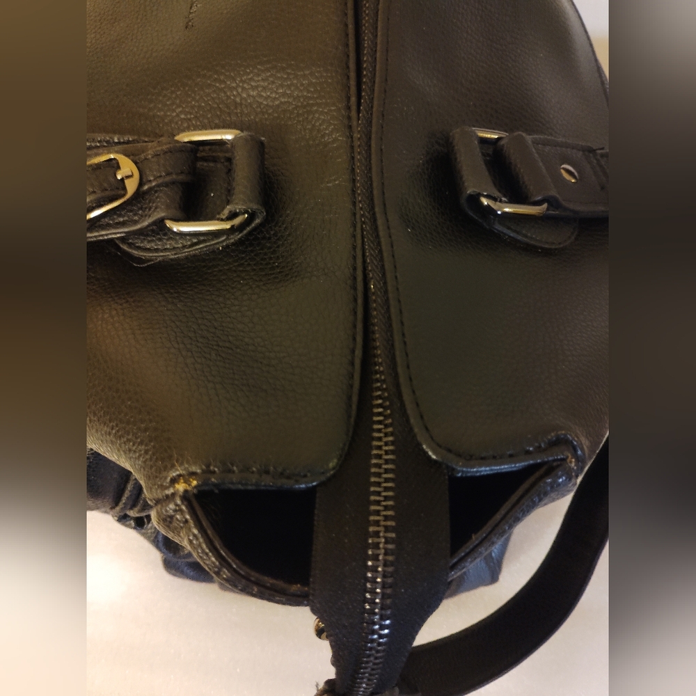 Catherine Malandrino Black  Tote Bag with Gold Accents - Picture 11 of 14
